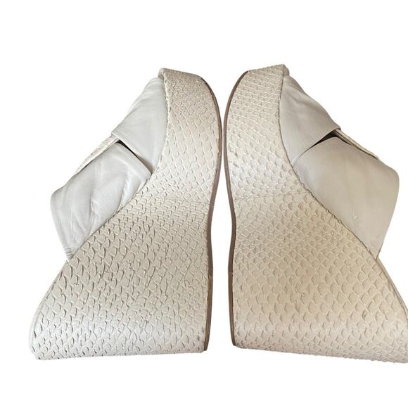 Matisse Cavalli Tan Leather Wedge Platform Slide Heel size 9 - Picture 8 of 11